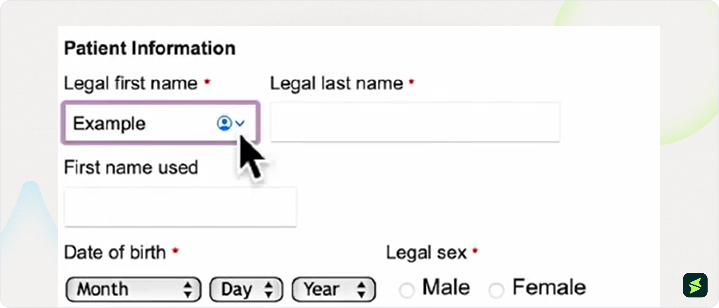 Fill in the required details