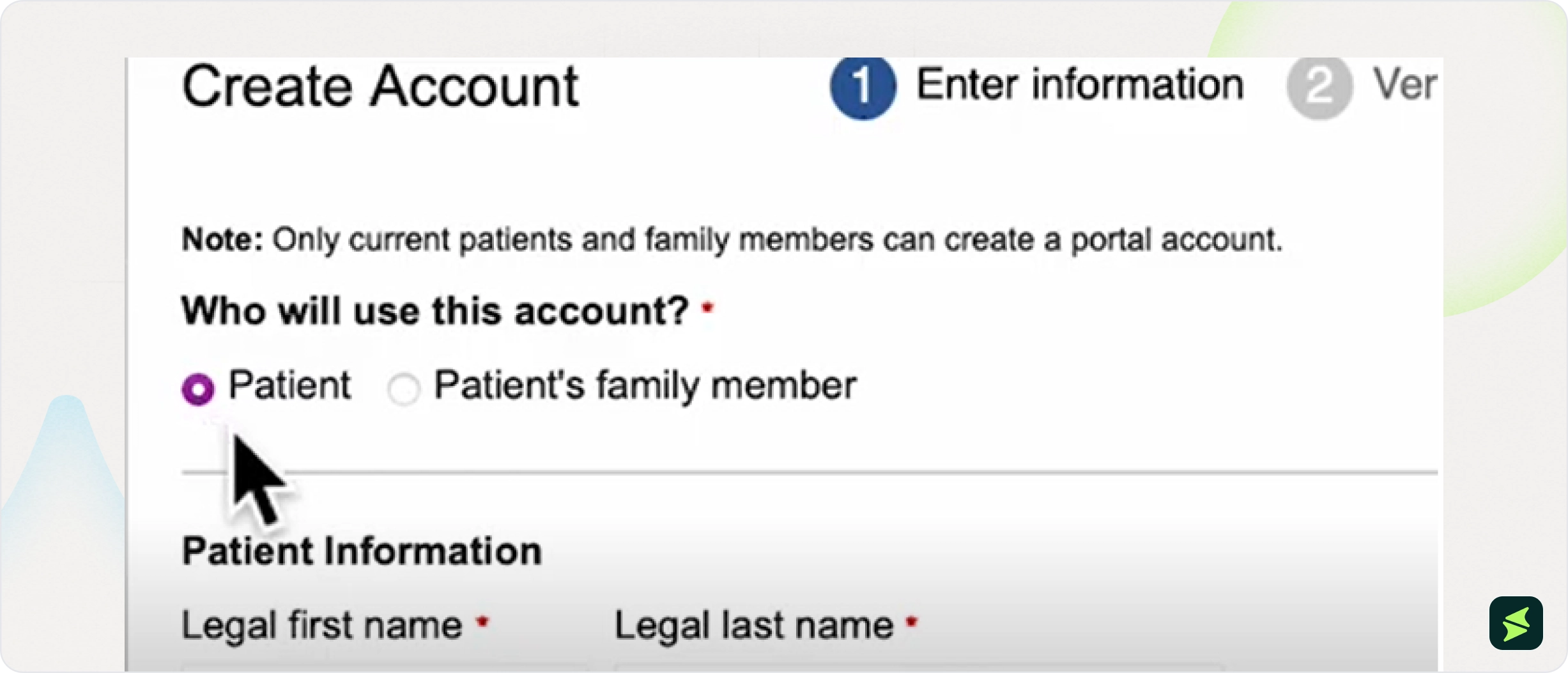 Select patient