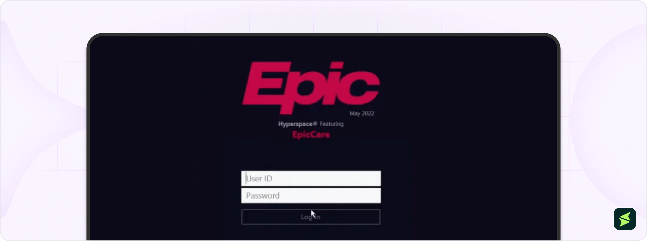 Step 1_ Enter your User ID and Password provided by the Epic vendor, then click ‘Login’ .webp