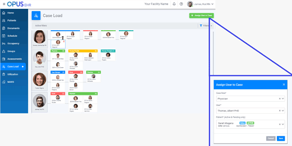 Opus — Case load with assign-user-to-case workflow screenshot