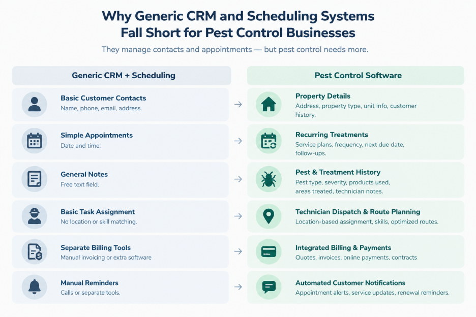 Generic CRM and Scheduling Systems